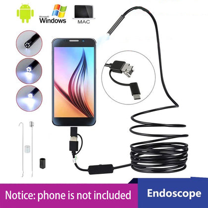 6LED USB Mini Endoscope Camera 5m  Borescope Inspection Camera for Android Smartphone PC