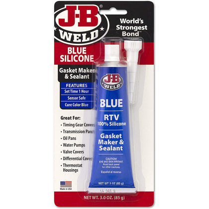 J-B Weld 31316 RTV Silicone Gasket Maker and Sealant - 3 Oz. Blue