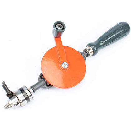 Mini Hand Drills Manual Vintage Manual 3/8 inch with Finely Cast Steel Double Pinions Design