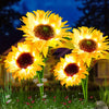 2 Packs Solar Sunflower Lights for Patio Lawn Garden Yard Pathway Decoration