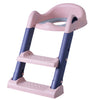 Pink Potty Training Toilet Seat Adjustable Step Stool Ladder for Toddlers Boys Girls Comfortable Safe Foldable Child Toilet Ladder with Anti-slip Pad