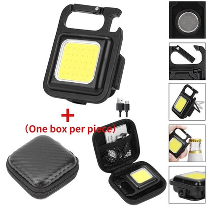 2 PCS Mini LED Flashlight Portable USB Rechargeable Work Light 800 Lumens Bright Keychain Light Small Pocket Flashlights For Outdoor