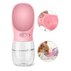 Dog Water Bottle Leak Proof Portable Water Dispenser for Puppy Small Medium Pets Food Grade Plastic Outdoor Walking, Hiking, Travel Bottle 12 OZ (350ML), Pink