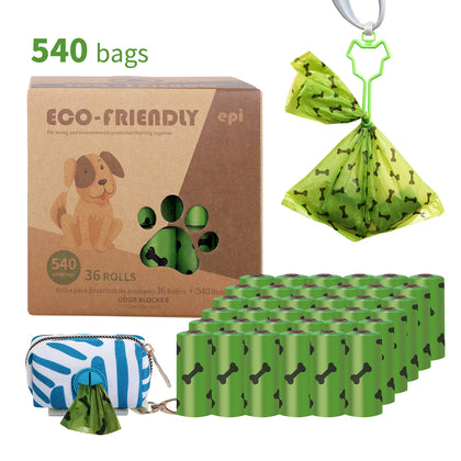 540 Dog Poop Bags Biodegradable Pets Waste Bag with Dispenser and Leash Clip for Dog Extra Thick 100% Leak Proof Bag Doggy Bags 36 Rolls 9