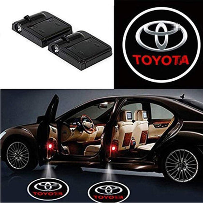 4Pcs Wireless Universal Car Projection LED Projector Door Shadow Light Welcome Light For Toyota