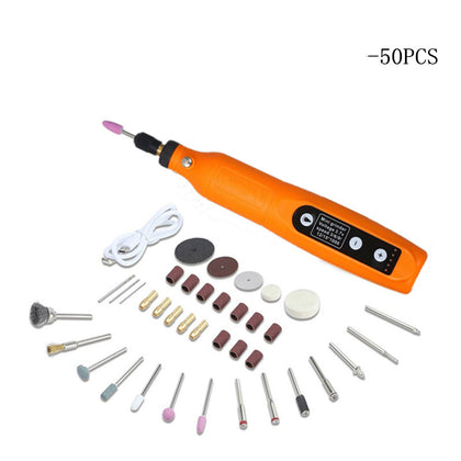 Mini Cordless Rotary Tool with 50 Accessories for Sanding, Polishing, Drilling, Etching, Engraving