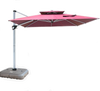 Outdoor Sunshade Courtyard Umbrella Roman Big Sun Terrace Garden Villa Open-air Stall Security Imperial 3.5m Round + 180kg Water Tank - Four Colors Available