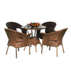 Outdoor Balcony Table And Chair Five Piece Set Combined Rattan Woven Rattan Chair Outdoor Iron Leisure One Table And Four Chairs