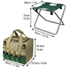 Foldable Seat Multipurpose Garden Tools Set Chair Folding Stool With Tote Bag Garden Tool Storage Bag Organizer With Pockets For Gardener Use