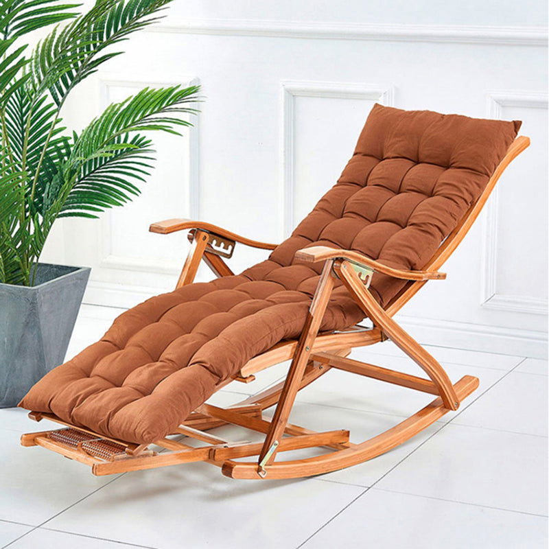 Bamboo Rocking Chair with Comfortable Cushions Foldable; ECVV AE – ECVV.AE