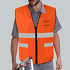 10 Pieces Orange Sanitation Vest Reflective Vest Garden Road Construction Work Clothes Construction Road Safety Clothes