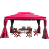 Outdoor Pavilion Courtyard Outdoor Sunshade Big Awning Big Tent Awning Outdoor Garden Tent European Sunshade Courtyard Awning 3 * 3 Wine Red