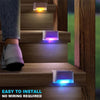 16 Pack Solar Deck Lights LED Waterproof Outdoor Solar Powered LED Step Lights For Decks Stairs Patio Path Yard Garden Decor
