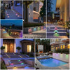 16 Pack Solar Deck Lights LED Waterproof Outdoor Solar Powered LED Step Lights For Decks Stairs Patio Path Yard Garden Decor