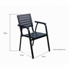 Outdoor Table And Chair Balcony Anticorrosion Aluminum Alloy Plastic Wood Coffee Table And Chair Leisure Garden Combination One Table Four Chairs
