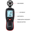 ECVV Handheld Mini Anemometer Digital Wind Speed Measurement Wind Temperature Tester  LCD Display Air Flow Velocity Wind Meter For Measuring Wind Speed, Temperature