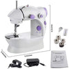 Sewing Machine Mini Manual Portable Assistant Household Electric Dual Speed Adjustment With Night Light Sew Needlework