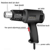2000W Heat Gun Variable Temperature For Stripping Paint Varnishes & Adhesives