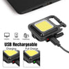 2 PCS Mini LED Flashlight Portable USB Rechargeable Work Light 800 Lumens Bright Keychain Light Small Pocket Flashlights For Outdoor