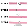 10Pcs Pink Yoga Straps Premium Athletic Stretch Band with Adjustable Metal D-Ring Buckle Loop for Yoga,Physical Therapy,Dance,Gym Workouts Exercise