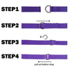 10Pcs Purple Yoga Straps Premium Athletic Stretch Band with Adjustable Metal D-Ring Buckle Loop for Yoga,Physical Therapy,Dance,Gym Workouts Exercise