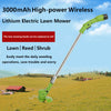 Electric Mower Rechargeable Lithium Battery Home Wireless Handheld Portable Small Mower Grass Trimmer Lawnmower Mower Lawn Trimmer Gardening Tools 12V