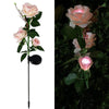 2 Pack Solar Lights Simulation Rose Flower Solar Light LED Waterproof for Outdoor Garden Yard Lawn Path Balcony Party Decoration