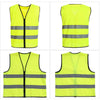ECVV Reflective Safety Vest High Visibility Breathable Vest with 2-inch Reflective Strips for Construction Sanitation Worker Emergency L Size Fluore