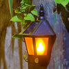 Solar Flame Wall Light Human Body Induction Outdoor Waterproof Solar Energy Flame Lamp for Garden Pathway Patio Yard