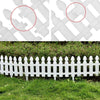 4pcs Plastic Garden Lawn Border Edging Fence Pannels Outdoor Landscape Decor Edging Yard White Picket Fence Border