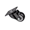 2 Inch Flat Bottom Movable Black Polyurethane (PU) Caster Light Universal Wheel 4 Sets / Set