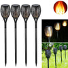 Solar Flames Light 4 Packs, LED Outdoor Solar Torch Light Dancing Flickering Flame Solar Lights Landscape Decoration Lighting