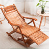 Bamboo Rocking Chair with Comfortable Cushions Folding Sun Lounger Outdoor Relaxer Zero Gravity Recliner Chair Adult Lazy Casual Wood Chair For Home