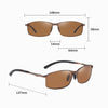 NALANDA Men's Polarized Sunglasses, Brown Sunglasses Outdoor Sport Driving Sun Glasses, Classic Retro Designer Style, 100% UV Blocking