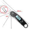 Digital Meat Thermometer Food Thermometer with Backlight LCD Magnet and Corkscrew,Super Waterproof Kitchen Cooking Thermometer Probe for Baking, Black