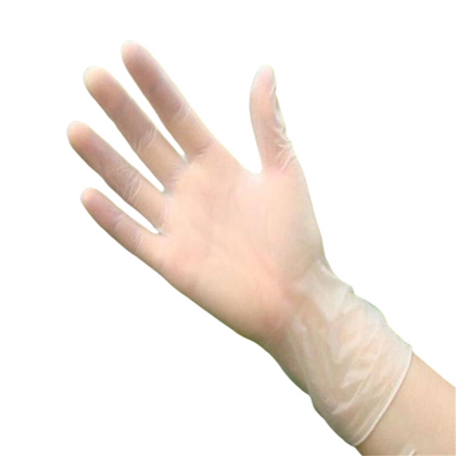 100 Pieces / Bag L Size Gloves Disposable PVC Gloves Waterproof And Oil Proof Gloves White And Sky Blue Gloves
