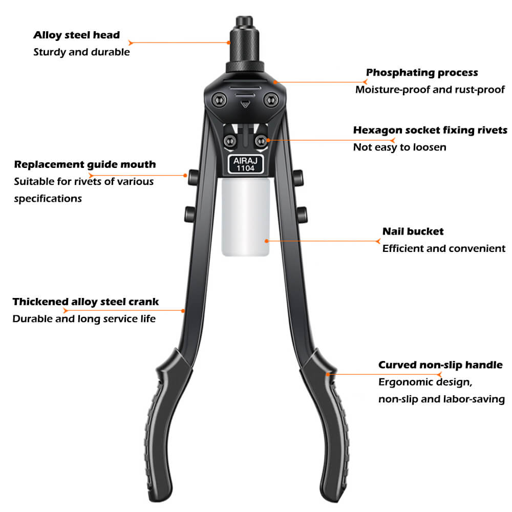 Heavy Duty Hand Riveter Long Handle Labor-Saving Rivet Tools; ECVV UAE ...