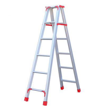 6.7FT Aluminum Alloy Ladder Warehouse Folding And Thickening Multi Function Indoor Engineering Aluminum Ladder Small Staircase