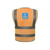 6 Pieces Multi-Pocket Reflective Clothing Breathable Reflective Vest Construction Night Working Vest - Orange Free Size