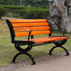 Outdoor Park Chair Bench Leisure Chair Row Chair Square Courtyard Antiseptic Wood Community Scenic Spot Garden Rest Chair 1.2m With Back