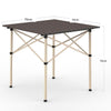 Outdoor Folding Table Folding Picnic Table Portable Aluminum Alloy Square Table Ultra Light Suit Self Driving Touring Table 4 Large Back Chairs