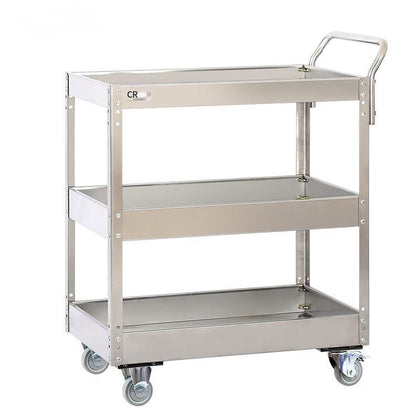 Automobile Maintenance Tool Car Multi Function Stainless Steel Three Layer Trolley