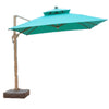 3m Square With Big Stone Base Outdoor Sun Umbrella Villa Garden Roman Umbrella Sun Umbrella Outdoor Stall Square Advertising Umbrella Nordic Platform Umbrella