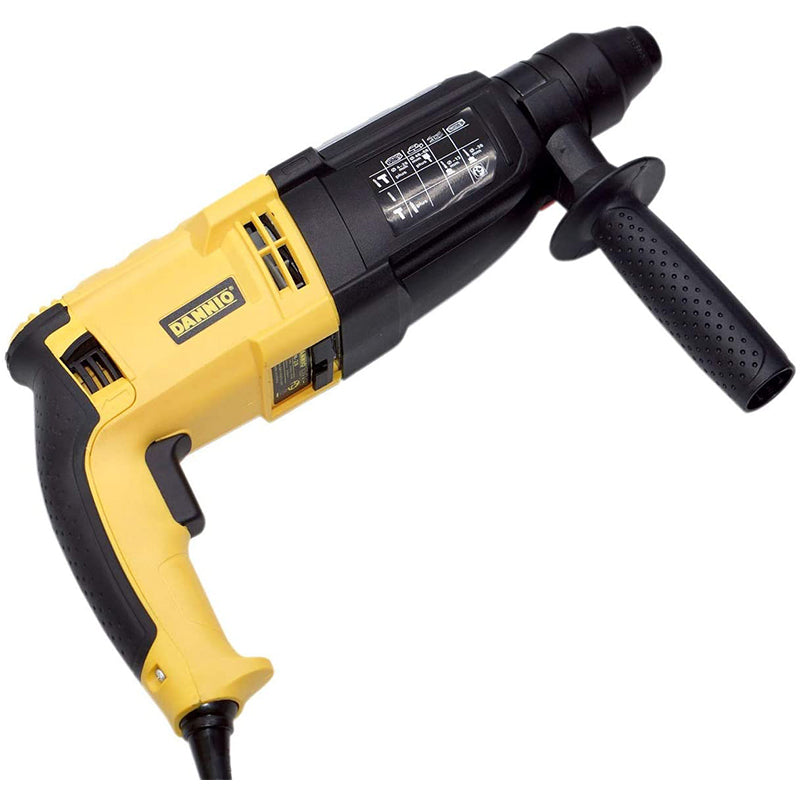 DANNIO Rotary Hammer Drill with Dual Drill Modes, 360° Rotating Auxiliary Handle, 28mm SDS-Plus, Concrete Power Tools with Case - 850 Watts | DN-28