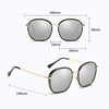 NALANDA Polarized Sunglasses for Women, Black Silver Outdoor Sport Driving Sun Glasses, Classic Retro Designer Style Eye Wear, 100% UV Blocking