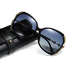 NALANDA Women's Black Polarized Aviator Sunglasses With UV400 HD Lens Metal PC Frame, Glasses For Outdoor Travel Driving Daily Use Etc