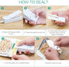 2 PCS Mini Bag Sealer - 2 in 1 Portable Handheld Vacuum Heat Sealers & Cutter - Sealing Machine for Plastic Bags