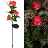 2 Pack Solar Lights Simulation Rose Flower Solar Light LED Waterproof for Outdoor Garden Yard Lawn Path Balcony Party Decoration