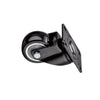 2 Inch Flat Bottom Movable Black Polyurethane (PU) Caster Light Universal Wheel 4 Sets / Set