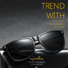 NALANDA Black Sunglasses Men's Polarized Sunglasses Outdoor Sport Driving Sun Glasses, Classic Retro Designer Style, 100% UV Blocking